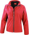 RESULT Női Softshell Premium 3 rétegű teljesítmény kabát (vízálló, szélálló és S vörös