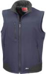 RESULT Férfi Softshell Bodywarmer Lélegző időjárásálló kabát XL fekete|kék