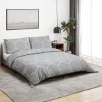 vidaXL szürke pamut ágyneműhuzat-garnitúra 225 x 220 cm (136460)