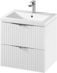 Cersanit Set dulap baie suspendat 2 sertare lavoar inclus, 60 cm, alb mat, MDF, Cersanit Tirso (S801-545)