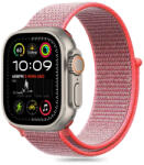 Apple Watch 4-6, SE, SE (2022) (38 / 40 mm) / Watch 7-9 (41 mm) / Watch 10 (42 mm), textíl pótszíj, nylon, állítható, légáteresztő, TP Nylon, pink