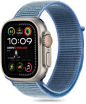 Apple Watch 4-6, SE, SE (2022) (38 / 40 mm) / Watch 7-9 (41 mm) / Watch 10 (42 mm), textíl pótszíj, nylon, állítható, légáteresztő, TP Nylon, kék - tok-shop