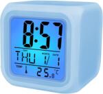 MRG Ceas cu Termometru MRG M877 , LCD , 7 Lumini LED, Alb