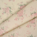 Takoy Dupla géz Bella ekrü rózsaszínű virágcsokorral