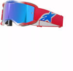 Alpinestars cross szemüveg Vision 5 Corp | Piros-Fehér-Kék - tükrös kék lencsével