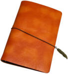 Jovy Agenda Orange-Leaf, Coperta din Piele Ecologica, 80 File, 19x13 cm