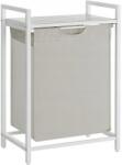 LEOBERT Raft baie cu cos de rufe, Artool, placa raft MDF, cadru otel, cu compartiment rufe, alb, 50x33x72 cm (2287_1) - artool