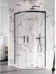 Radaway Idea Black PDD íves fekete zuhanykabin 90x80 átlátszó (387139-01-01-387151-54-01)