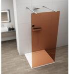 SAPHO ESCA CHROME Walk-in zuhanyfal, szabadonálló, barna üveg, 1500mm (ES1515-05)