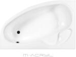 M-Acryl Daria aszimmetrikus akril kád 140x95 balos + Ajándék kádláb és peremrögzítő (12011-15570)