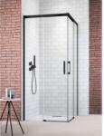Radaway Idea Black KDD szögletes fekete zuhanykabin 70x75 átlátszó (387065-54-01L-387066-54-01R)