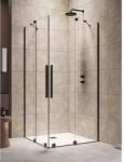 Radaway Furo Black KDD szögletes fekete zuhanykabin 90x90 átlátszó (10105090-54-01L-10105090-54-01R)