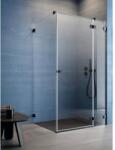 Radaway Essenza Pro Black KDJ szögletes fekete zuhanykabin 120x80 átlátszó balos (10097120-54-01L-10098080-01-01)