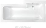 M-Acryl Linea aszimmetrikus akril kád 160x70/85 jobbos + Ajándék kádláb és peremrögzítő (12143-15570)