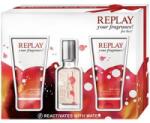 Replay Your Fragrance! for her női parfüm Set (Ajándék szett) (eau de toilette) edt 20ml + Tusfürdő 50ml + Testápoló tej 50ml