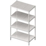  Stalgast - Rozsdamentes perforált polcos állvány, 4 polccal - 1000x500x1800 mm (981865100)