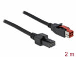 Delock PoweredUSB kábel apa 24 V > 2 x 4 tűs apa, 2 m, POS nyomtatókhoz és csatlakozókhoz (85951) (85951) - aqua