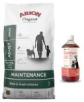 ARION Maintenance Chicken Adult Giant 12kg+LAB V Ulei de somon pentru câini și pisici 1000ml