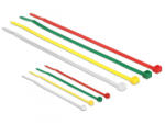 Delock színes kábelkötözők, 100 x 2.5 mm + 200 x 3.6 mm 200 darab (18628) (18628)