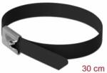 Delock Rozsdamentes Acél Kábelkötegek Hossza 300 x Szélesség 7, 9 mm fekete 10 db. (18814) (18814) - aqua