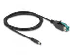 Delock PoweredUSB kábel apa 12 V - DC 5, 5 x 2, 5 mm apa 2 m (80496)