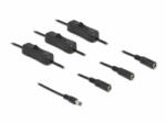 Delock DC kábel 5, 5 x 2, 1 mm apa 3 db. DC anya kapcsolóval ellátott, 1 m (86795) (86795) - aqua