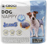 Croci Scutece pentru caini, Croci Dog Nappy, model jeans, L, 34-48 cm (C6028226)