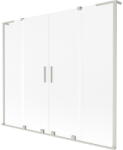 Mexen Velar L Duo, 2 szárnyas eltolható kádparaván 200 x 150 cm, 8 mm-es mattüveg, csiszolt acél, 896-200-003-32-97 (896-200-003-32-97)