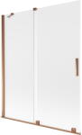 Mexen Velar, 2 szárnyas eltolható kádparaván 140 x 150 cm, 8 mm-es matt üveg, rózsaszín arany, 896-140-000-31-60 (896-140-000-31-60)