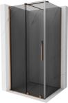 Mexen Velar, tolóajtós zuhanykabin 100 x 70 cm, 8mm szürke üveg, rózsaszín arany, 871-100-070-41-60 (871-100-070-41-60)