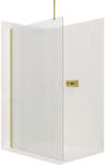 Cerano - Zuhanyzós paraván Walk-in Onyx Top L/P - kerek támasz - aranycsiszolt, hornyolt üveg - 120x200 cm, CER-CER-8050BD1595 (CER-CER-8050BD1595)