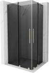 Mexen Velar L Duo, zuhanykabin tolóajtóval 100 x 90 cm, 8mm szürke üveg, csiszolt acél, 871-100-090-02-43-97 (871-100-090-02-43-97)