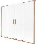 Mexen Velar L Duo, 2 szárnyas eltolható kádparaván 180 x 150 cm, 8mm matt üveg, rézmatt, 896-180-003-32-65 (896-180-003-32-65)