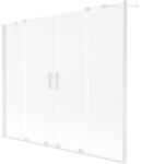 Mexen Velar Duo, 2 szárnyas eltolható kádparaván 180 x 150 cm, 8 mm mattüveg, fehér matt, 896-180-000-32-20 (896-180-000-32-20)