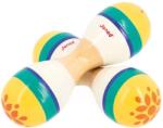 Janod Instrument muzical din lemn pentru copii Janod - Maracas dublu (J07651) Instrument muzical de jucarie