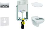 Geberit Kombifix - Set pentru instalare încastrată, vas de toaletă Alpha cu capac, clapetă Delta35, crom lucios 110.100. 00.1 NR5 (110.100.00.1 NR5)