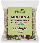 Pronat Foil Pack Mix din 4 feluri de Piper Negru, Alb, Rosu si Verde, Bio, 50 g, Pronat