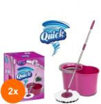Parex Set 2 x Galeata si Mop Rotativ Parex Quick, 17 l, Roz (ROC-2xCOR1020609MF)