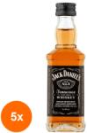 Jack Daniel's Set 5 x Whisky Jack Daniel's, American Esantion, 40% Alcool, 0.05 l