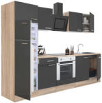 Leziter Yorki Konyhabútor - Sonoma Tölgy/Antracit - 270 cm (L270STAN-SUT-FF)