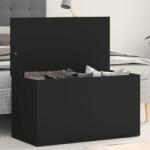 vidaXL fekete szerelt fa tárolóláda 84 x 42 x 46 cm (803057)