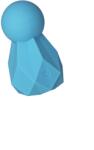 FairyGasm Vibrator Mini Wand BlissKey FairyGasm, 10 Moduri Vibratii, Silicon, USB, Albastru, 7.5 cm Vibrator