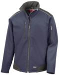 RESULT Férfi Ripstop Soft Shell légáteresztő kabát 3XL fekete|kék