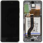 Samsung GH82-31430E Gyári Samsung Galaxy S20 Plus / S20 Plus 5G OLED kijelző érintővel Szürke kerettel, előlap, akkumulátorral (GH82-31430E)
