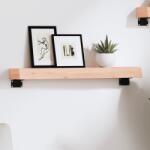 vidaXL kezeletlen tömör tölgyfa fali polc 60x10x6 cm (363520)