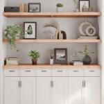 vidaXL kezeletlen tömör tölgyfa fali polc 160x60x(2-6) cm (363595)