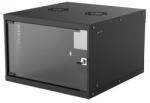 Manhattan Rackszekrény - 19" fali kivitel (6U, 353 (h) x 540 (w) x 560 (d) mm, IP20, Flatpack, Fekete) (714785) - bbmarket