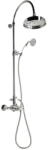 SAPHO Set de duș argintiu lucios din alamă 142 cm cu robinet termostatic cu duș suspendat/cu duș de mână Antea - Sapho