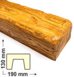 Elite Decor DecoWood Bükk-190 Rusztikus poliuretán gerenda (EQ 005) (Beam Rustic EQ 005 (2 m) classic light 19х13)