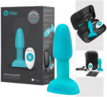b-Vibe Rimming - анален вибратор с въртящи се топчета - тюркоаз